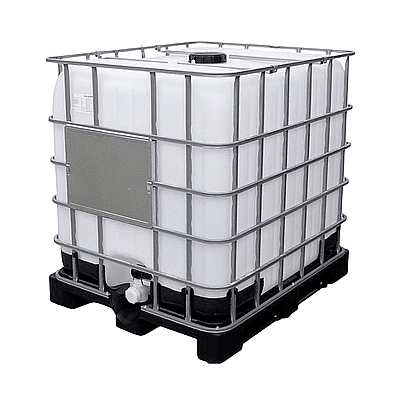 מיכל 1000 ליטר (קובית IBC)- שטוף - מיכל סולר 120*100*h110