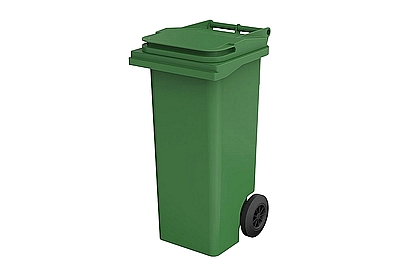 עגלת אשפה 80 עם הטבעה+מדבקה