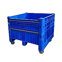 מיכל דולב 1120 אטום עם תוספת גלגלים ודלת 112*112*h95