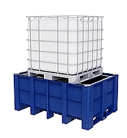 מאצרה לקובית IBC עם סורג מגולוון